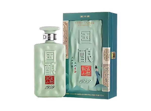济南古越龙山黄酒回收国酿1959青玉只此青绿联名款二十年陈酿黄酒礼盒